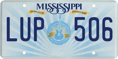 MS license plate LUP506