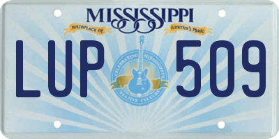 MS license plate LUP509