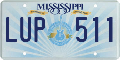 MS license plate LUP511