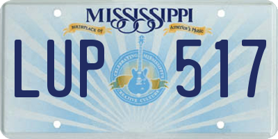 MS license plate LUP517