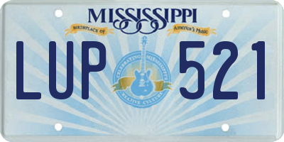 MS license plate LUP521