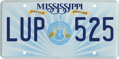 MS license plate LUP525