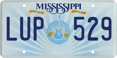 MS license plate LUP529