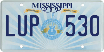MS license plate LUP530