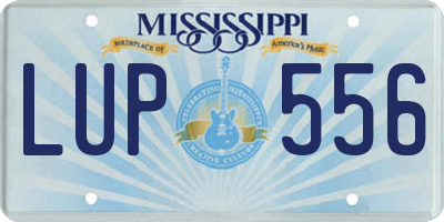 MS license plate LUP556