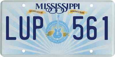 MS license plate LUP561