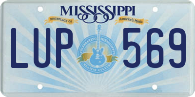 MS license plate LUP569