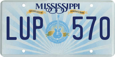 MS license plate LUP570
