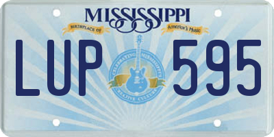 MS license plate LUP595