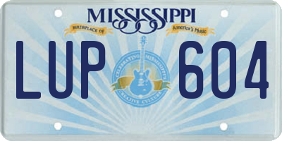 MS license plate LUP604
