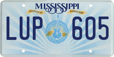 MS license plate LUP605