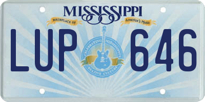 MS license plate LUP646