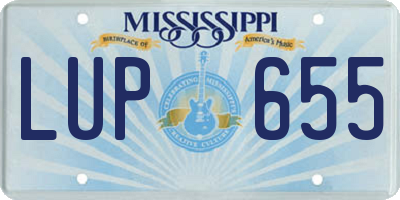 MS license plate LUP655