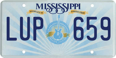 MS license plate LUP659