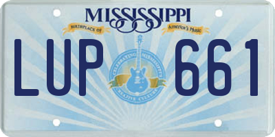 MS license plate LUP661