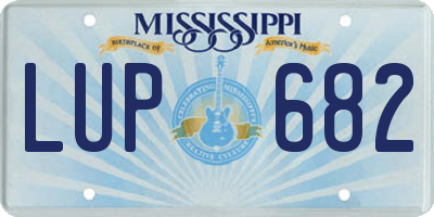 MS license plate LUP682