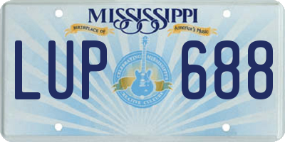 MS license plate LUP688
