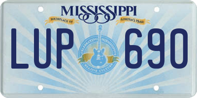 MS license plate LUP690