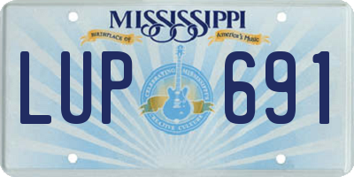 MS license plate LUP691