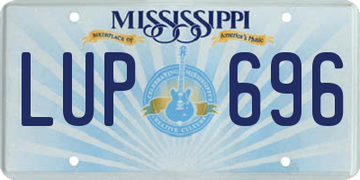 MS license plate LUP696