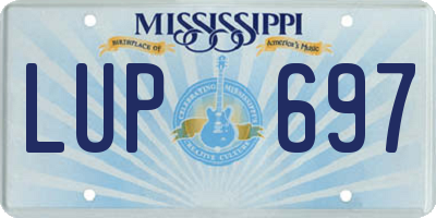 MS license plate LUP697