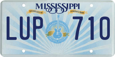 MS license plate LUP710