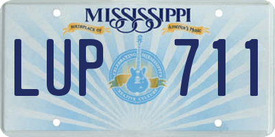 MS license plate LUP711