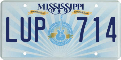 MS license plate LUP714
