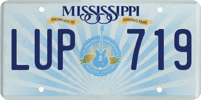 MS license plate LUP719