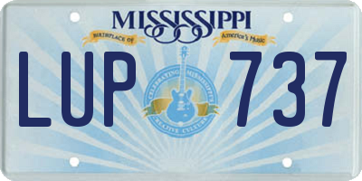 MS license plate LUP737