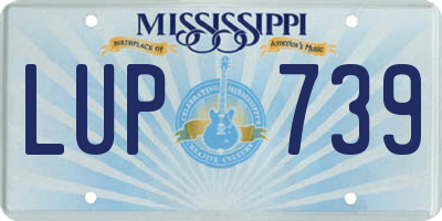 MS license plate LUP739