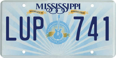 MS license plate LUP741