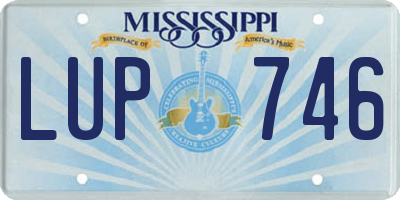 MS license plate LUP746