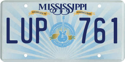 MS license plate LUP761