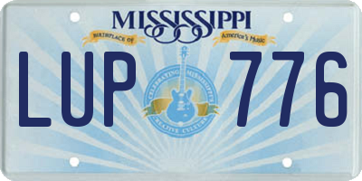 MS license plate LUP776
