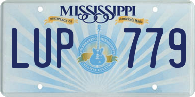 MS license plate LUP779