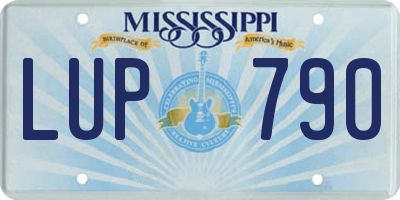 MS license plate LUP790