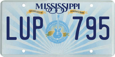 MS license plate LUP795