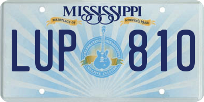 MS license plate LUP810
