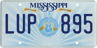 MS license plate LUP895