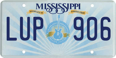 MS license plate LUP906