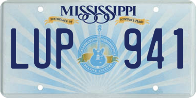 MS license plate LUP941