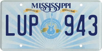 MS license plate LUP943