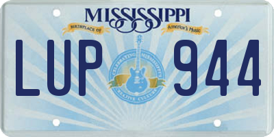 MS license plate LUP944