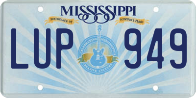 MS license plate LUP949