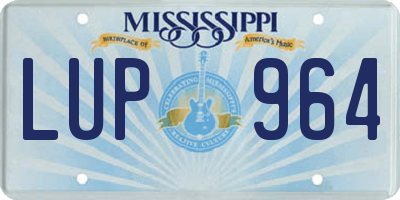 MS license plate LUP964