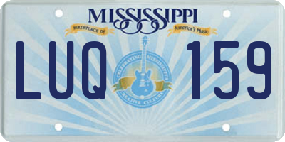 MS license plate LUQ159