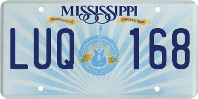 MS license plate LUQ168