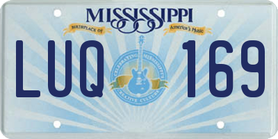 MS license plate LUQ169