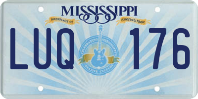 MS license plate LUQ176
